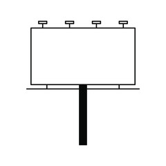 Fototapeta premium Billboard icon sign vector,Symbol, logo illustration for web and mobile on white background color editable