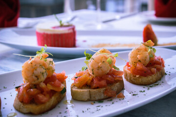 bruschetta with tomato and basil