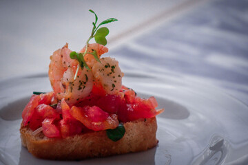 bruschetta with tomato and basil