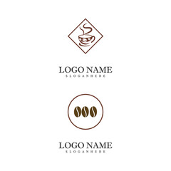 Coffee cup Logo Template vector icon design