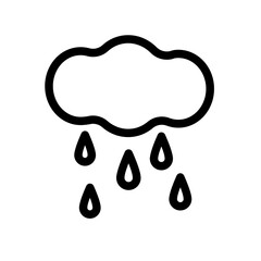 Rainy Weather Line Icon Logo Illustration Vector Isolated Design. Spring Season Icon Theme. Suitable for Web Design, Logo, App, and UI.