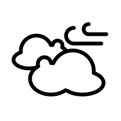 Wind Cloud Line Icon Logo Illustration Vector Isolated Design. Spring Season Icon Theme. Suitable for Web Design, Logo, App, and UI.