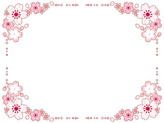 Fototapeta na wymiar 桜と和柄のイラスト背景