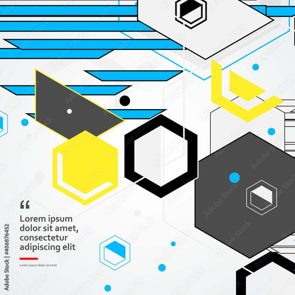 Aufkleber modern geometrical abstract design. vector template background