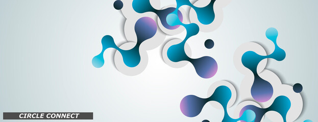 Beautiful structure of DNA molecule. Line art pattern with connect dot line connect for concept design. Vector background