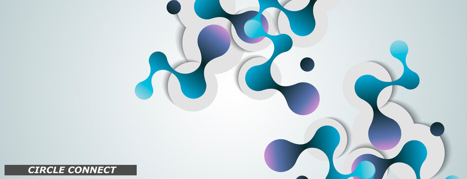 Beautiful structure of DNA molecule. Line art pattern with connect dot line connect for concept design. Vector background