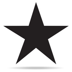 Obraz premium Star icon vector isolated on white background. Trendy star icon in flat style. Modern star template for app, ui, logo and web site. Star icon vector illustration