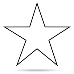 Star icon vector isolated on white background. Trendy star icon in flat style. Modern star template for app, ui, logo and web site. Star icon vector illustration