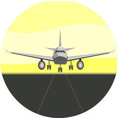 plane landingr illustration