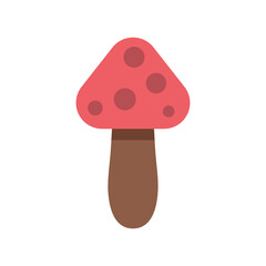 Mushroom Icon Logo Illustration Vector Isolated. Spring Season Icon. Suitable for Web Design, Logo, App, and UI.
