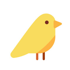 Yellow Bird Icon Logo Illustration Vector Isolated. Spring Season Icon. Suitable for Web Design, Logo, App, and UI.