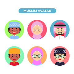 Set of 6 Muslim Avatar