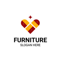 Modern Unique Furniture and Household with Sofa or Chair Icon Logo Vector Design Template Isolated.