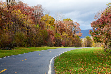 The beautiful autumn landcsape of Jinlong Mountain of Harbin, China.