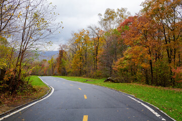Fototapeta premium The beautiful autumn landcsape of Jinlong Mountain of Harbin, China.
