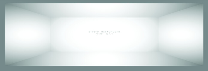 Empty white grey gradient studio room background. backdrop light interior with copyspace for your creative project, Vector illustration EPS 10