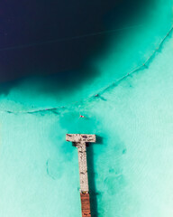 Die Kaan Luum Lagune befindet sich in Tulum, Quintana Roo in Mexiko
