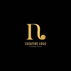 Initial Letter N combination with slash logo.  Typography for Company and Business Logo.