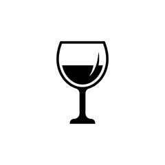 wine glass icon vector design trendy