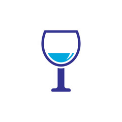 wine glass icon vector design trendy