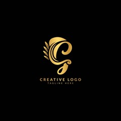 Initial G luxury logotype with flourish ornament. Typography for company and business logo.