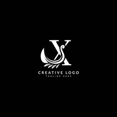 Initial X luxury logotype with flourish ornament. Typography for company and business logo.