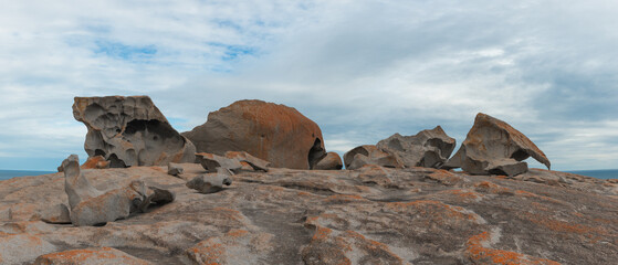 Remarkable Rocks Iconic South Australian landmark and famous tourist destination of Kangaroo Island