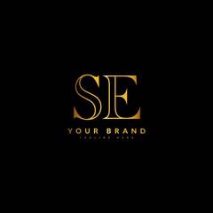 SE Initial logo with elegant concept. Typography for company and business logo.