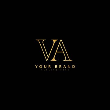 VA Initial logo with elegant concept. Typography for company and business logo.