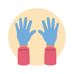 covid19 prevention, use rubber gloves