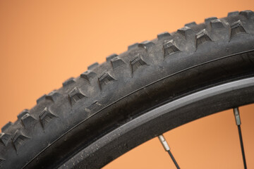 close up of a bicycle wheel