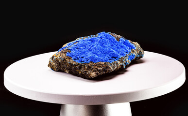 Cobalt on ore, blue pigment on rock. Used as a dye throughout the world industry. Ore on electronic...
