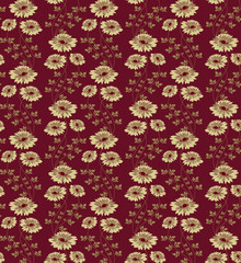 seamless small vector flower design pattern  on background