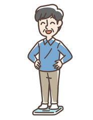 体重を気にする男性