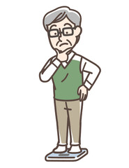 体重を気にする男性