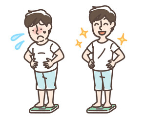 体重を気にする男性