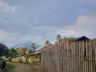 view of mountain from village
