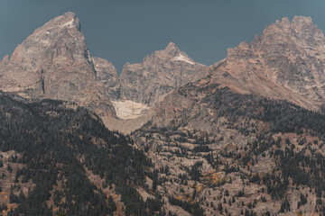 Obraz premium mountain peaks and glaciers in the tetons