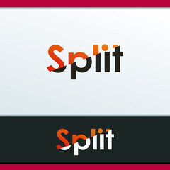 split logo vector download eps file