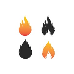 Fire flame Logo Template vector icon Oil, gas and energy logo