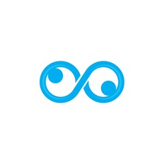 set of infinity people logo vector icon illustration