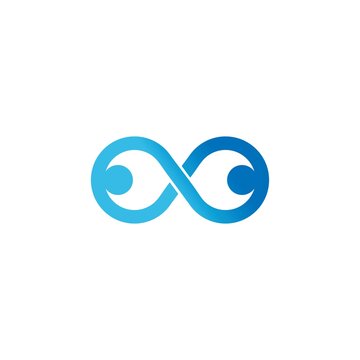 set of infinity people logo vector icon illustration