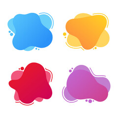 Set of Modern Abstract and Dynamic Graphic Elements