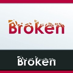 broken logo vector