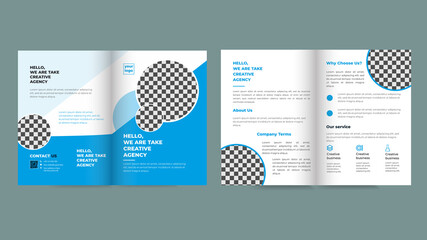 Bifold Brochure Design Template for your Company, Corporate, Business, Advertising, Marketing, Agency, and Internet business.