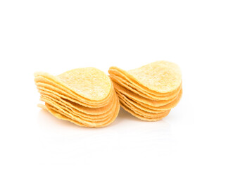 Potato Chips isolated on white background