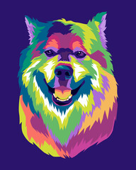 shiba inu in pop art