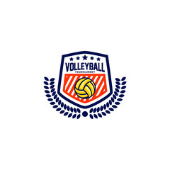 Sport Volleyball Logo. American style. 