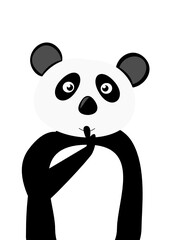 Naklejka premium Panda leise