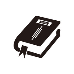 Book icon vector on white background	